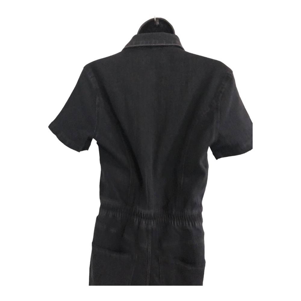 Jessica Simpson black gravel cammie flare leg stretch denim jeans Jumpsuit sz 13 - Picture 17 of 17